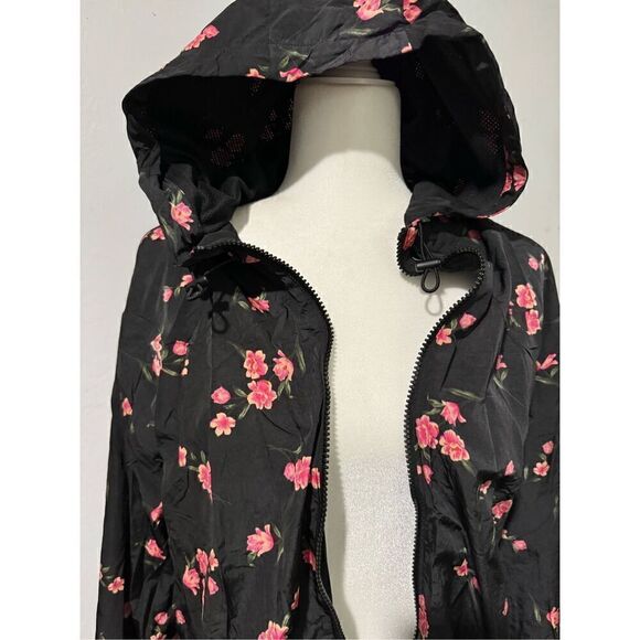 Victoria secret Pink Anorak floral long full zip windbreaker jacket Xs/S - Picture 2 of 8